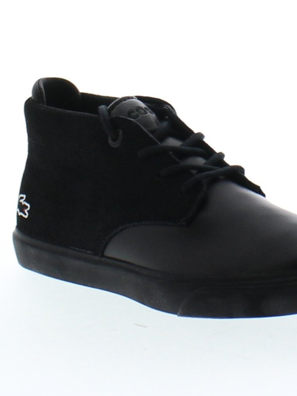 Lacoste Esparre Chukka Black Suede Leather High Top Sneakers Size 2